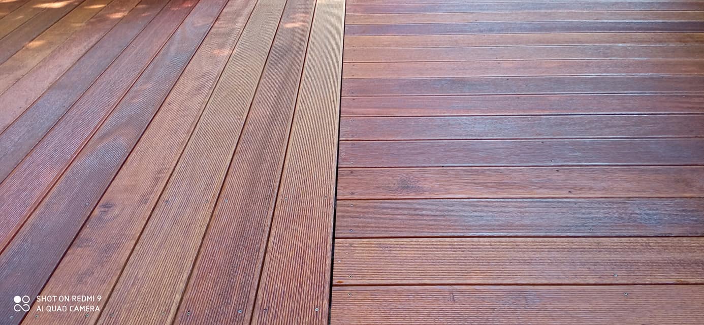 Taras kompozytowy drewniany brąz